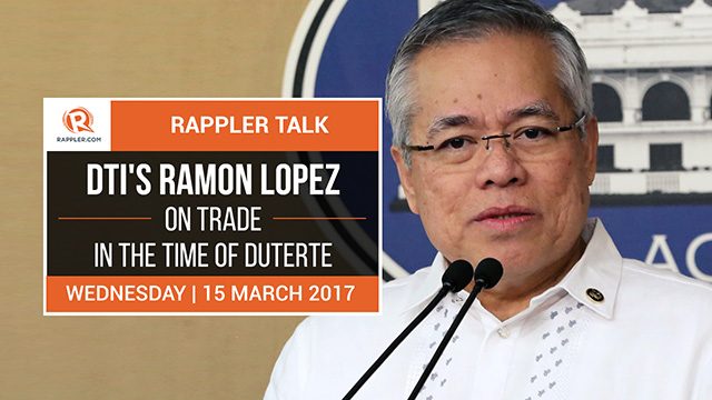 Rappler Talk: DTI’s Ramon Lopez on trade in the time of Duterte