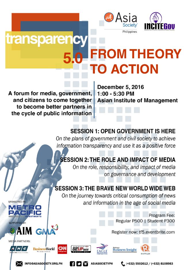 Asia Society’s Transparency 5.0: From Theory to Action