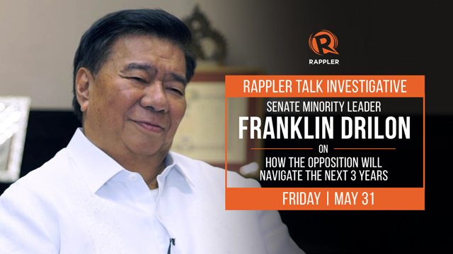 Rappler Talk: Franklin Drilon on how the opposition will navigate the next 3 years