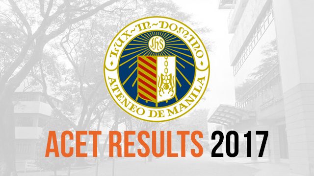 Ateneo de Manila releases ACET 2017 results