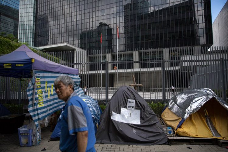 Final curtain for last outpost of Hong Kong protest camps