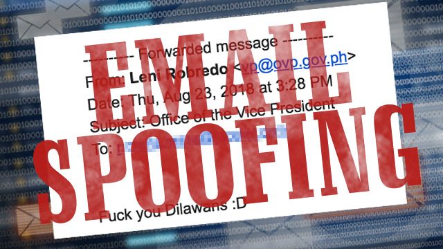 Robredo’s email address gets spoofed