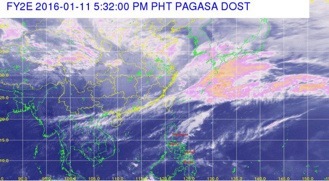 Rainy Tuesday for Bicol, Eastern Visayas