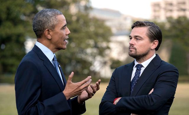 Leonardo DiCaprio dan Barack Obama membahas isu perubahan iklim