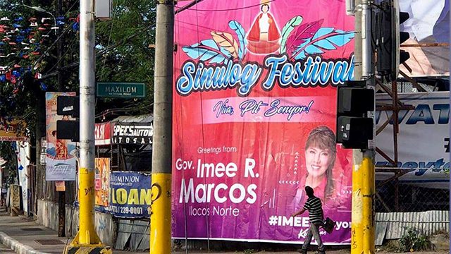 LOOK: Cebu City Mayor Tommy Osmeña takes down Imee Marcos tarp