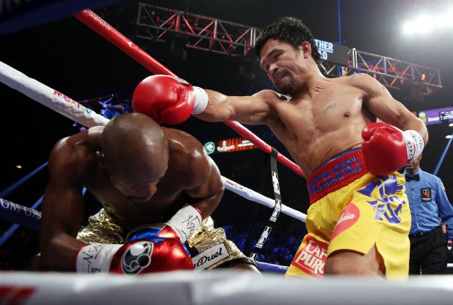 Mayweather says he’ll fight Pacquiao again in a year