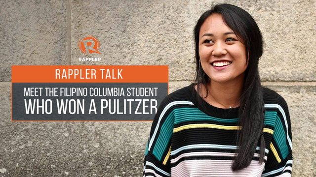 Rappler Talk: Meet the Filipino Columbia University student who won a Pulitzer