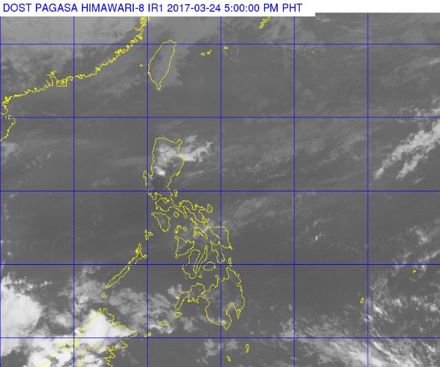 Isolated light rain in extreme Northern Luzon on Saturday