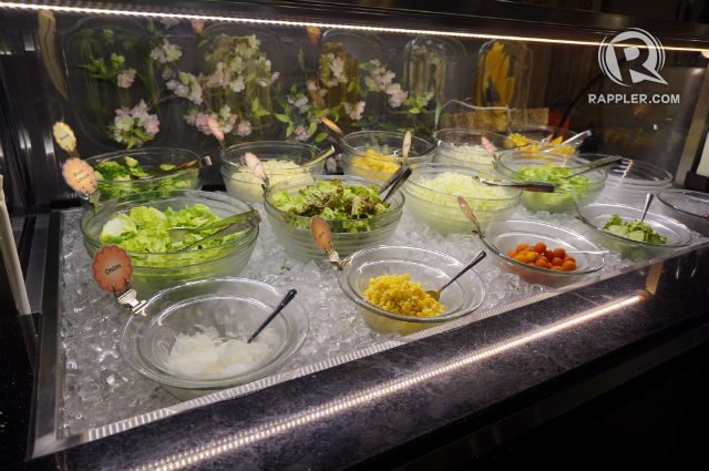 SALAD BAR. Go crazy with the wide array of veggies