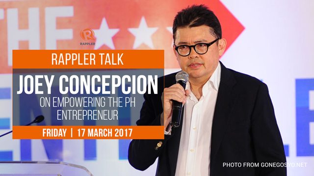 Rappler Talk: Joey Concepcion on empowering PH entrepreneur