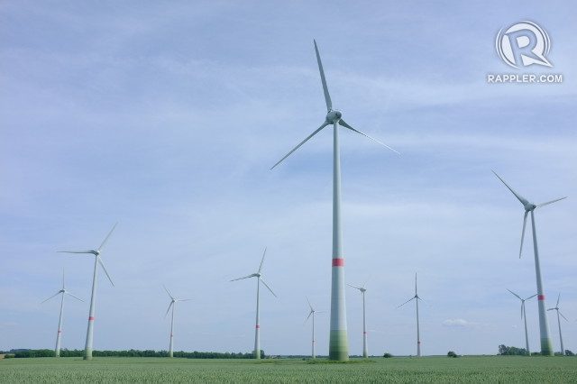 WIND POWER. These wind turbines help make Feldheim, a village in Germany, energy self-sufficient. 