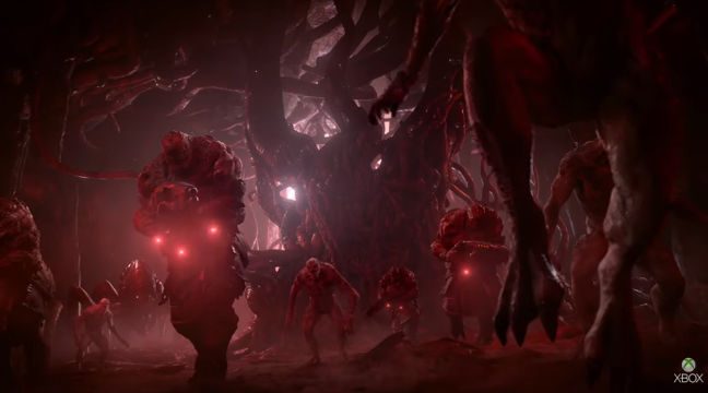 GEARS OF WAR RETURNS. Gears 5 takes us on a new, admittedly scary-looking adventure. Screenshot from YouTube 