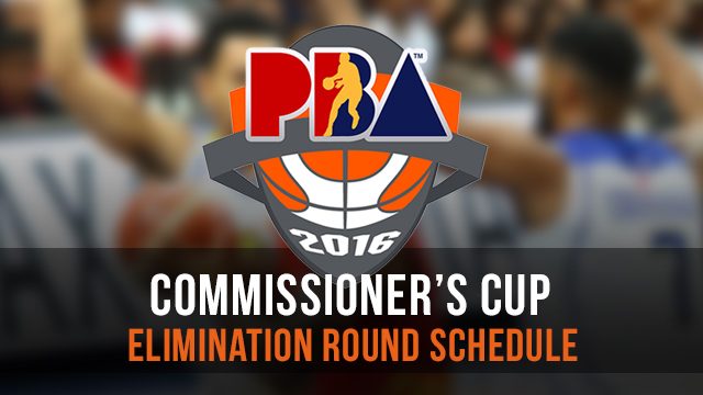 2016 PBA Commissioner’s Cup eliminations schedule