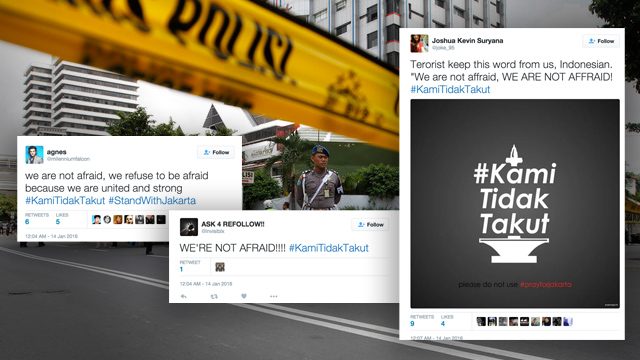 #KamiTidakTakut: Indonesians unfazed in the face of terror