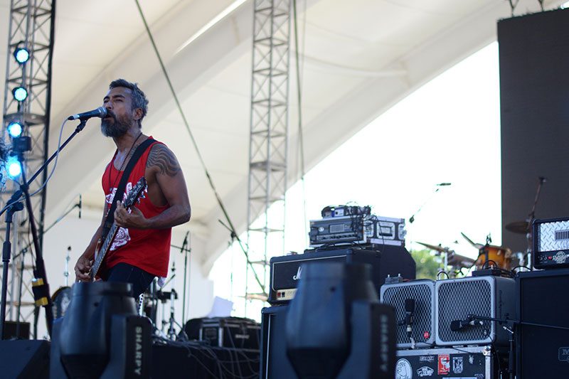 ROCK AND ROLL. Franco brought heavier rock to Wanderland. Rappler Photo