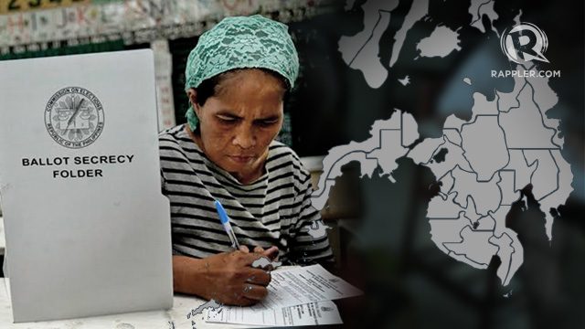 SUFFRAGE. A Filipina votes at Shariff Aguak, Maguindanao. Graphic courtesy Ernest Fiestan / Rappler. Image of voting Filipina courtesy EPA/ROLEX DELA PENA  