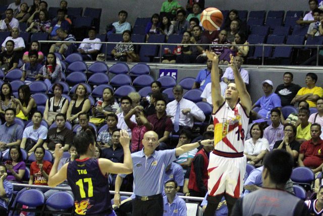 San Miguel rallies to steal Game 1 from Rain or Shine
