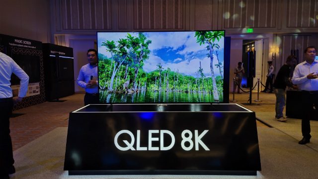 82-INCH QLED. On display at Samsung's 8K TV launch were the 82-inch, seen here, and 75-inch variants. The 98-inch model was not on display. Photo by Gelo Gonzales/Rappler  