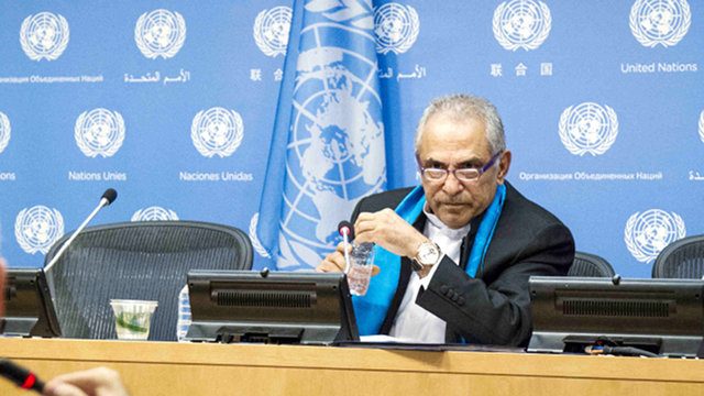 PANEL HEAD. Former Timor-Leste President Jose Ramos-Horta, Chair of the High-level Independent Panel on Peace Operations, briefs journalists on the work of the group. UN Photo/Loey Felipe