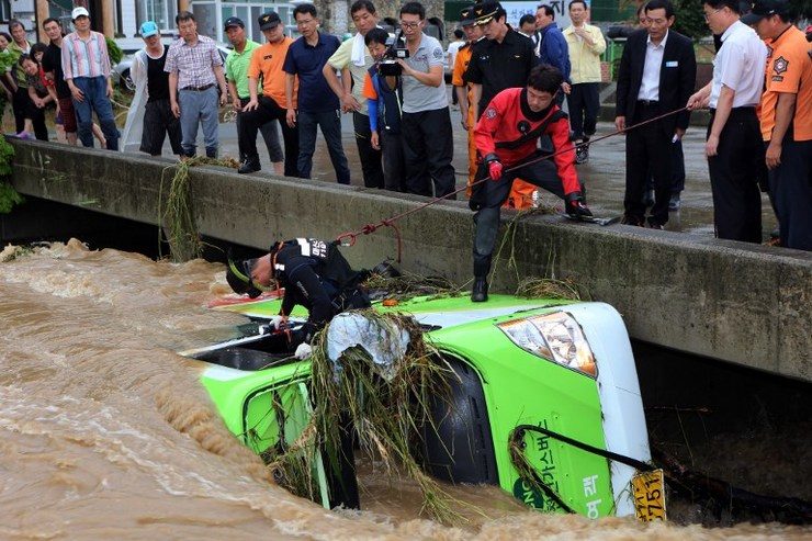 Five dead, five missing after heavy rain hits South Korea