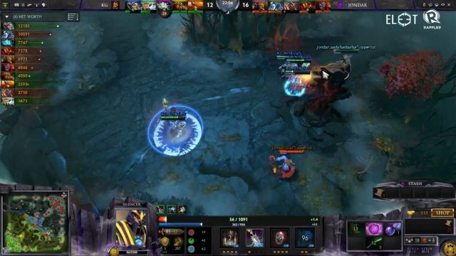 Jondar Uppercut capitalizes on the aggression  of Kulafu Gaming's Meepo, keeping him in check. 