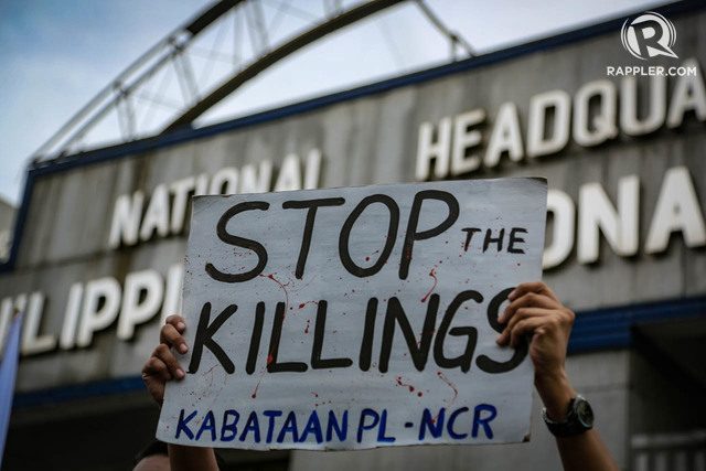 STOP. Human rights groups call for justice for killings under President Rodrigo Duterte. File photo by Jire Carreon/Rappler 