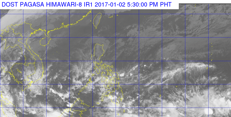 Light to moderate rain in Mindanao on Tuesday