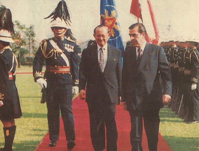 Then Chile president Eduardo Frei Ruiz-Tagle in Manila in November 1995. Photo from Malacanang archives 
