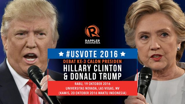 LIVE BLOG: Debat ketiga calon presiden AS, Clinton-Trump