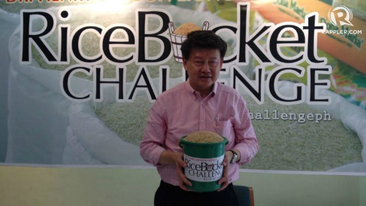 Businessman starts Rice Bucket Challenge in PH, tags MVP