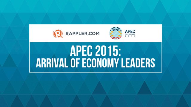 APEC 2015: Arrival of economy leaders