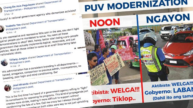 Meme page? Netizens hit DOTr’s Facebook post vs jeepney strike