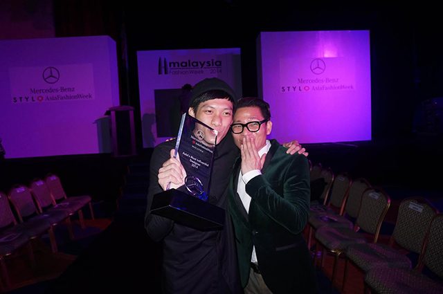 ASIA’S MOST INFLUENTIAL. This year's Most Influential Designer, Joe Chia (L), in a light moment with last year’s winner, Avel Bacudio
