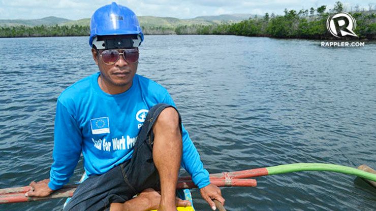 SELFLESS. Juddy Pallear decided to stay in his community as Typhoon Yolanda ravaged Eastern Samar in order to secure his neighbors. 