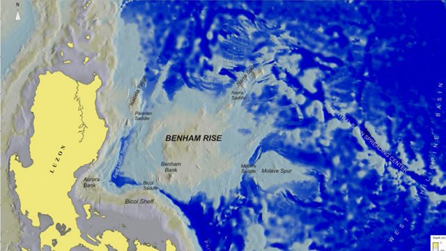 UNDERWATER PLATEAU. Found near Aurora, the 13-million hectare Benham Rise is part of Philippine territory. Screen grab from a document the Philippines submitted to UN