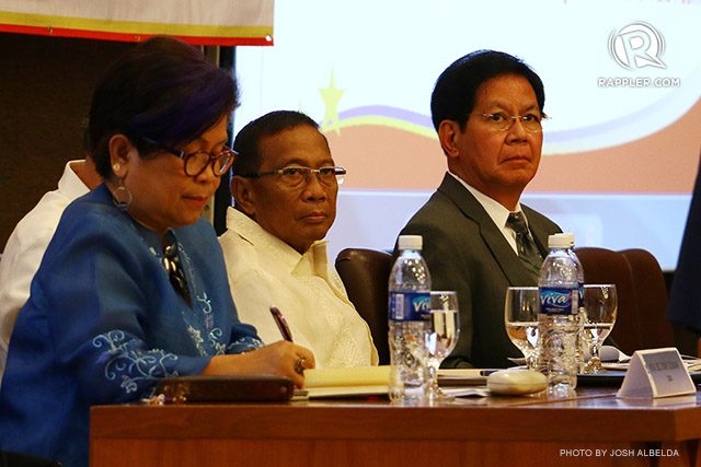 BINAY VP? Former senator Panfilo Lacson (rightmost) is among the options for Binay's running mate. Lacson has yet to announce his final 2016 plans. File photo   