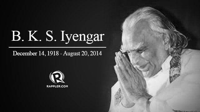Iyengar yoga founder dies aged 95