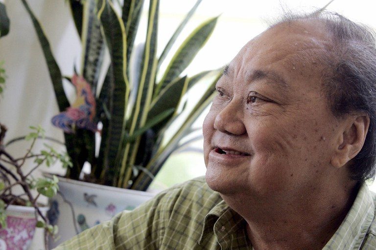 SEAH CHIANG NEE. This file photo taken on October 7, 2005 shows former newspaper editor Seah Chiang Nee smiling during an interview at his home in Singapore. File photo by Roslan Rahman/AFP 