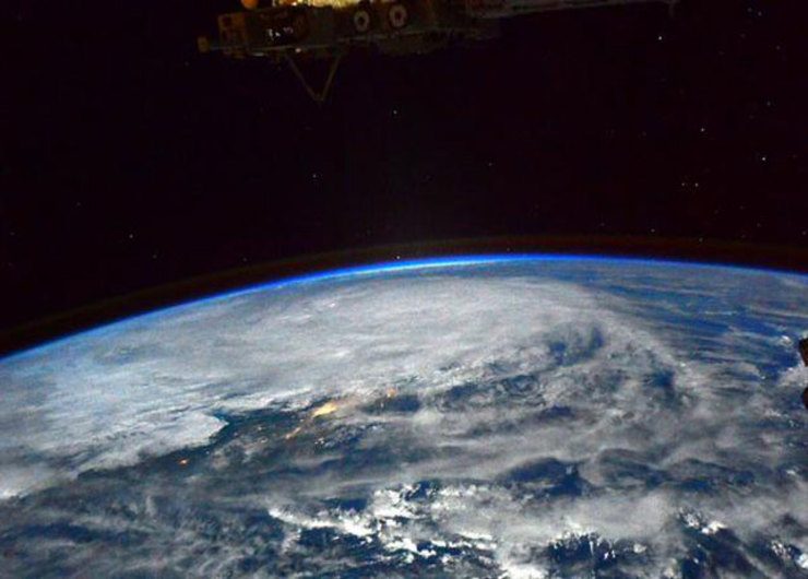 HAGUPIT FROM SPACE. Typhoon Hagupit (Ruby) as seen in this photograph, looking south, taken by astronaut Terry Virts, from the International Space Station. Metro Manila is in the foreground. Image courtesy Terry Virts/NASA