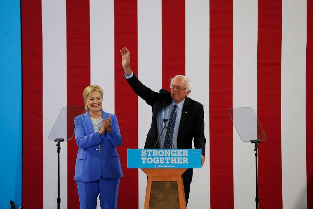 Sanders endorses Clinton as Trump floats VP picks
