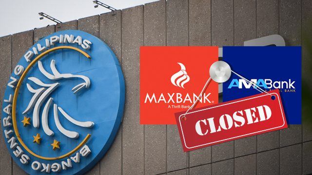 BSP shuts down Maximum Savings Bank, AMA Rural Bank