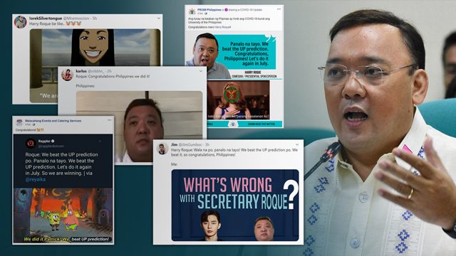 Netizens mock Roque’s congratulating PH for ‘beating’ U.P. experts’ COVID-19 prediction