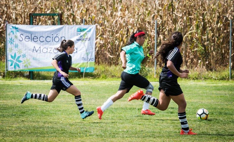Mexican girls fight violence with boys’ own game – football