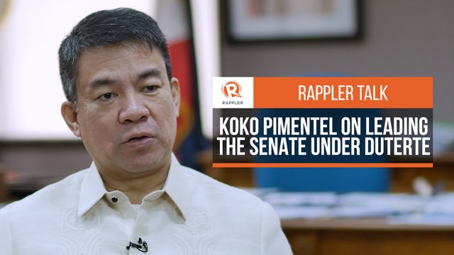 Rappler Talk: Koko Pimentel on leading the Senate under Duterte
