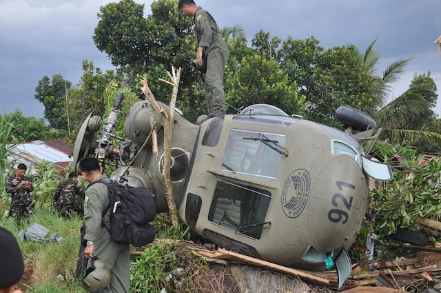 Military chopper crashes in Palawan, 4 injured