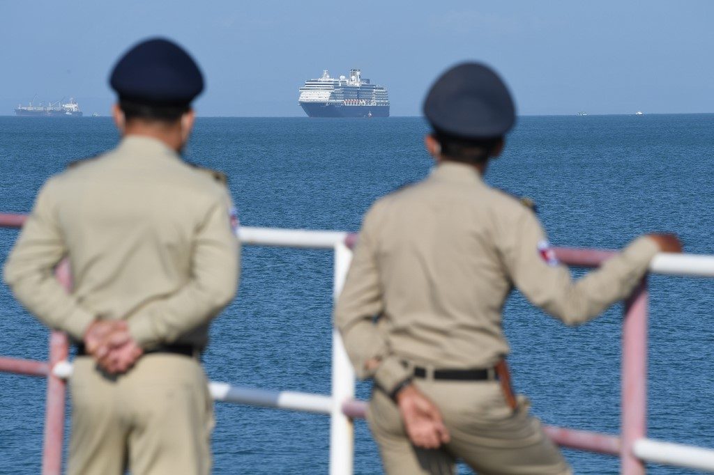 U.S. cruise ship blocked over virus fears to dock in Cambodia