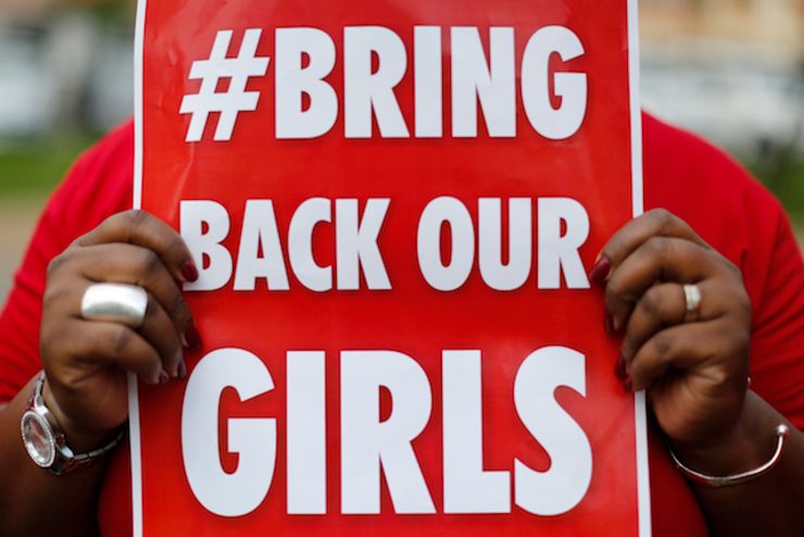 Protestors mark 6 months since Nigerian schoolgirls’ kidnap