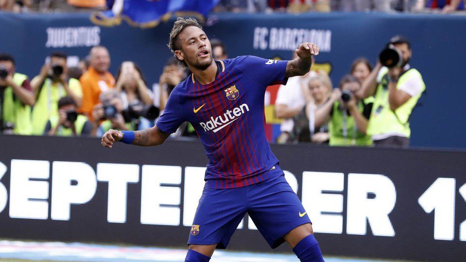 Neymar cetak dua gol kemenangan Barcelona. Foto dari Twitter/@fcbarcelona 