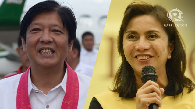 Marcos, Robredo tied for top spot in final The Standard VP poll