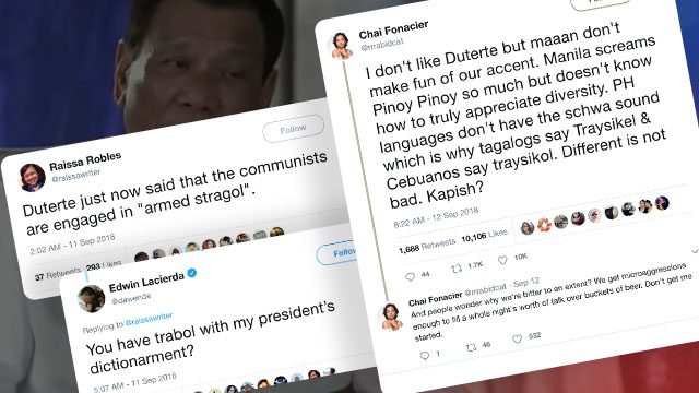 Raissa Robles, Edwin Lacierda get flak for mocking Duterte’s Bisaya accent